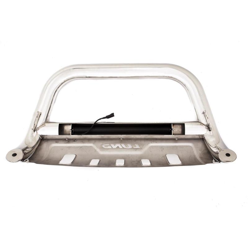 Lund 11-16 Ford F-250 Super Duty Bull Bar w/Light & Wiring - Polished