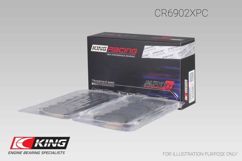 King Nissan VQ35HR/VQ37VHR/VR30DTT (Size +.026) pMaxKote Rod Bearing Set-King Engine Bearings-797 Offroad