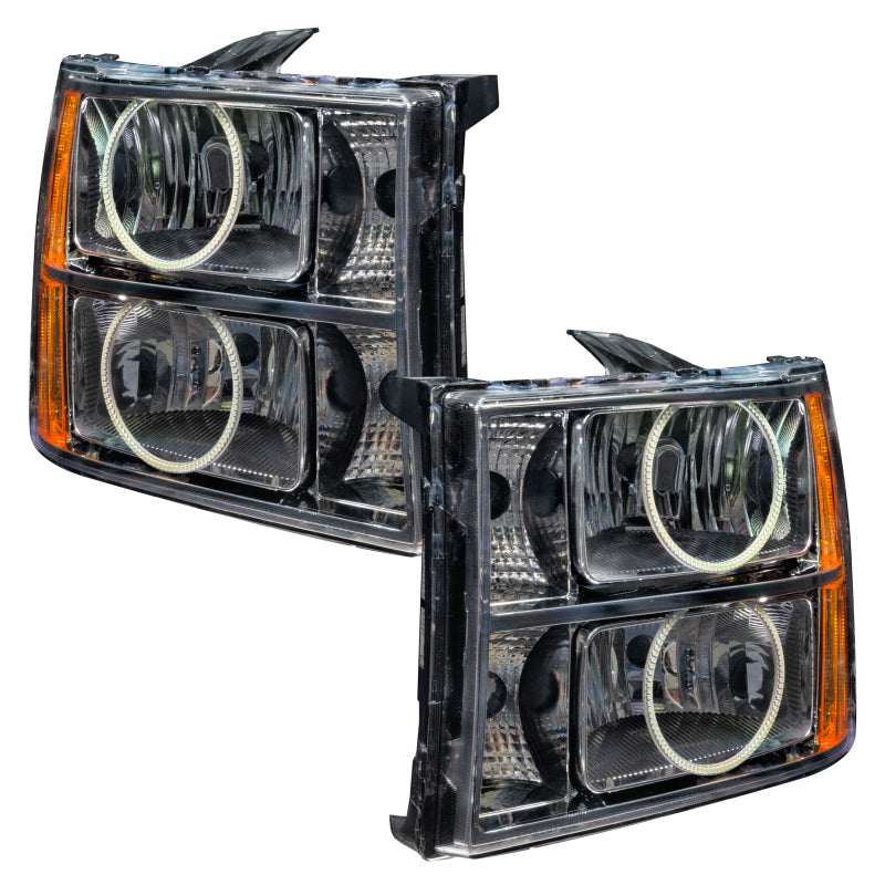 Oracle Lighting 07-13 GMC Sierra Pre-Assembled LED Halo Headlights - (Round Ring Design) -UV/Purple