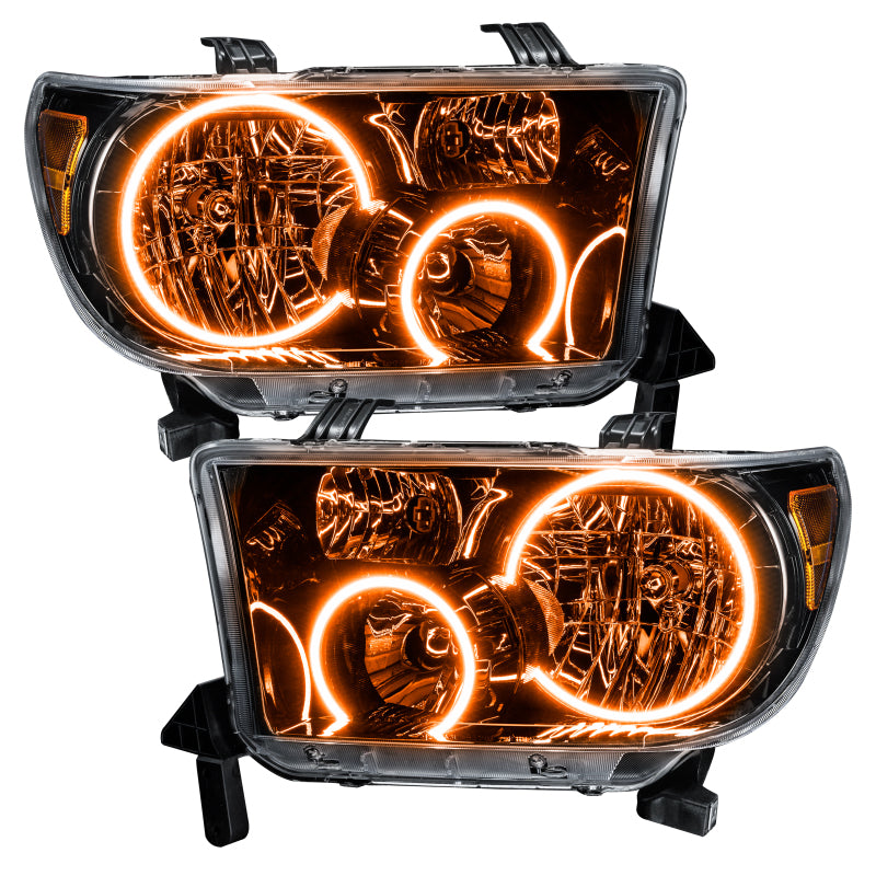 Oracle 07-11 Toyota Tundra Pre-Assembled Headlights - Black Housing - ColorSHIFT w/ BC1 Controller