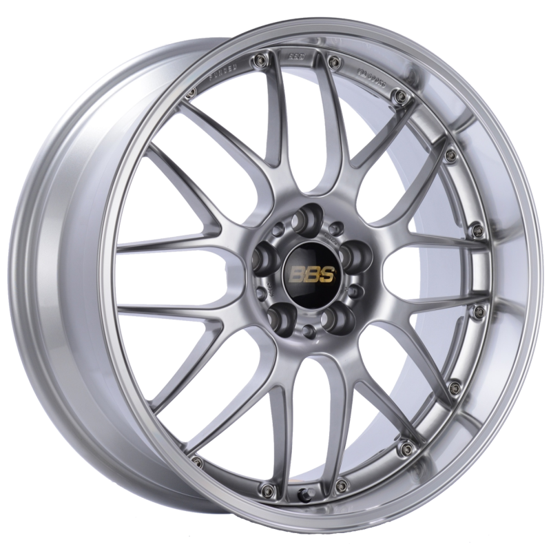 BBS RS-GT 20x10 5x120 ET22 Diamond Silver Center Diamond Cut Lip Wheel -82mm PFS/Clip Required