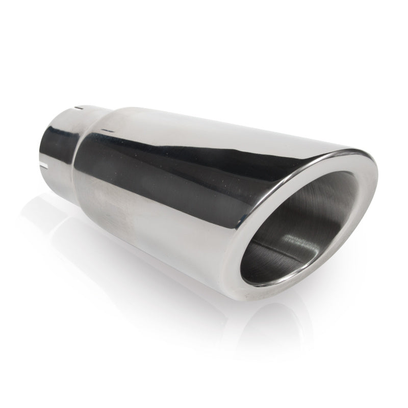 Stainless Works Double Wall Slash Cut Exhaust Tip - 3 1/2in Body 3in ID Inlet-Stainless Works-797 Offroad