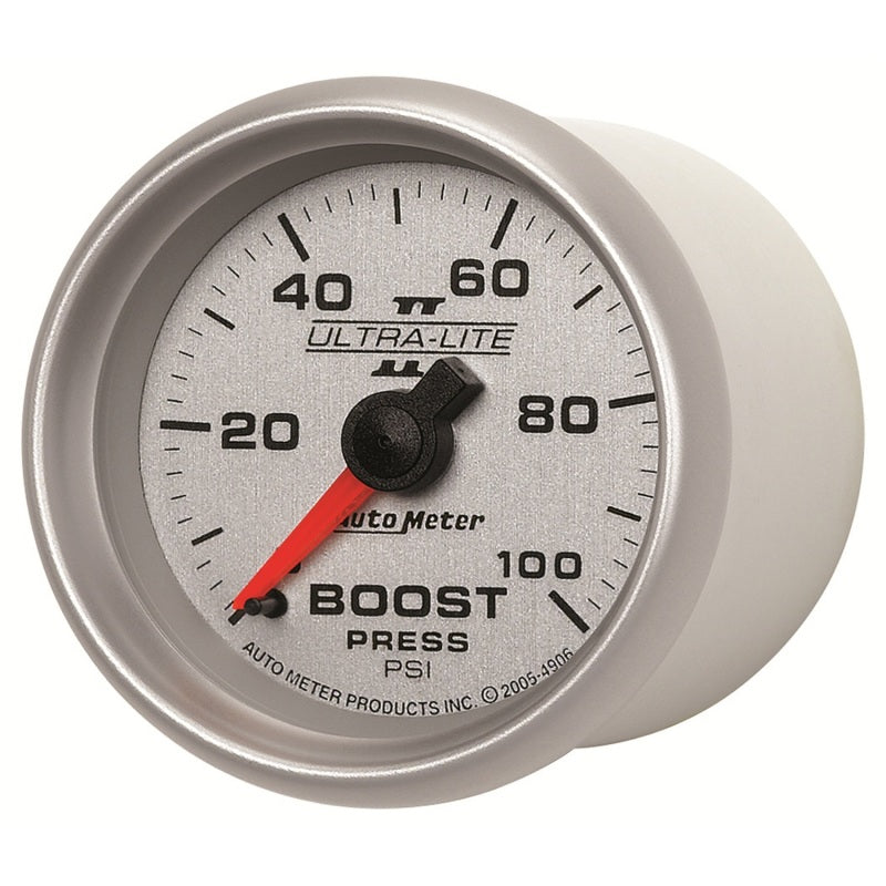 Autometer Ultra-Lite II 52mm 0-100 PSI Mechanical Boost Gauge