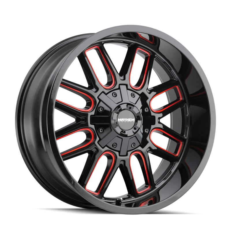 Mayhem 8107 Cogent 20x12 / 6x135 BP / -51mm Offset / 106mm Hub Black w/ Prism Red Wheel