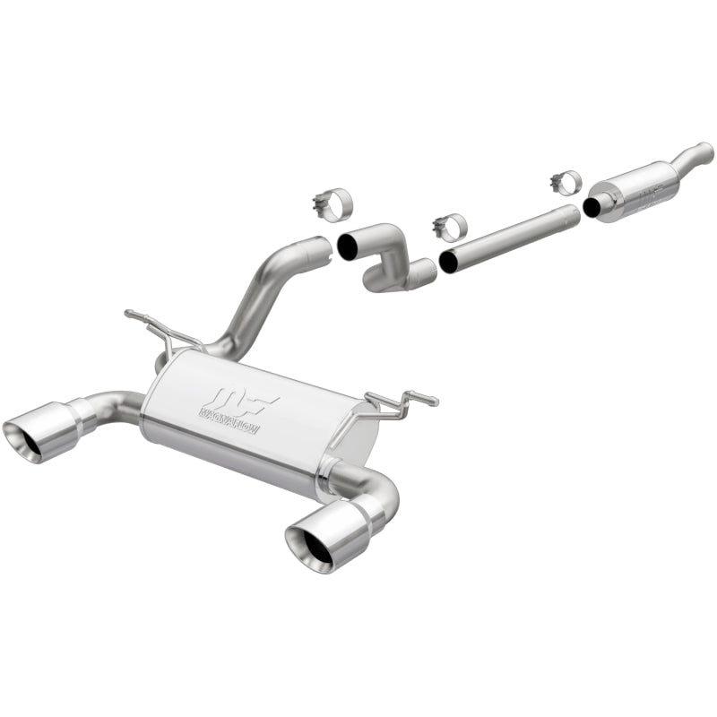 MagnaFlow 2018 Jeep Wrangler L4-2.0L 3in 409SS Cat-Back Exhaust System w/Dual Split Rear Exit-Magnaflow-797 Offroad