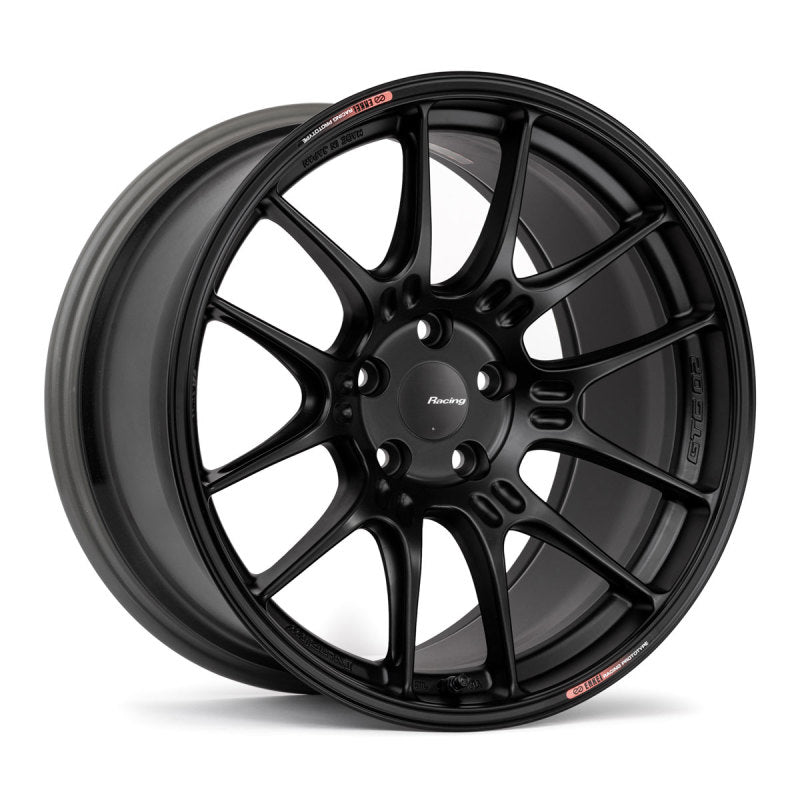 Enkei GTC02 18x10 5x112 45mm Offset 66.5mm Bore Matte Black Wheel