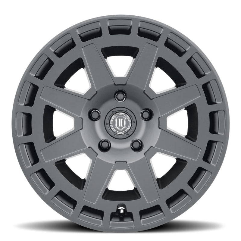 ICON Compass 17x8.5 6x5.5 0mm Offset 4.75in BS Satin Black Wheel