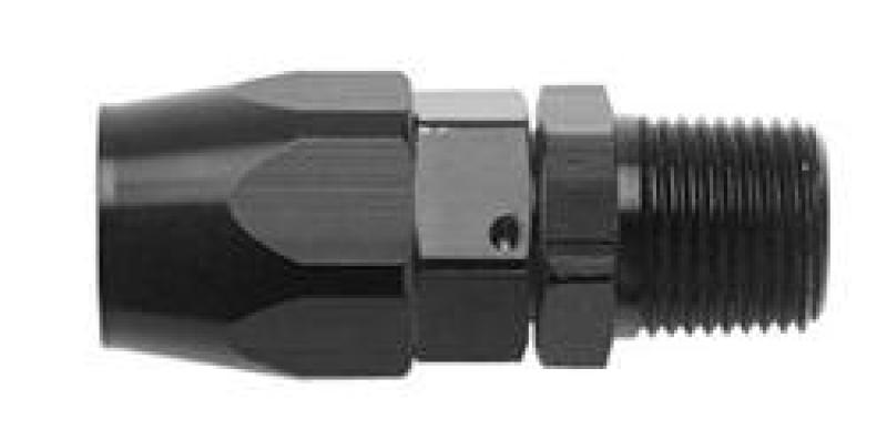 Fragola -10AN Straight Hose End x 1/2 NPT - Black