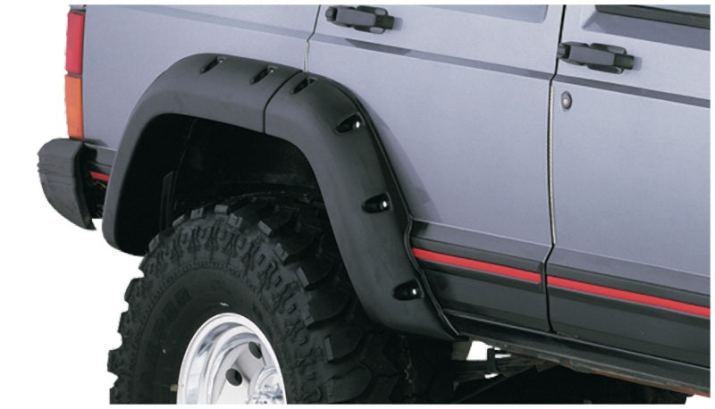 Bushwacker 84-01 Jeep Cherokee Cutout Style Flares 4pc Fits 4-Door Sport Utility Only - Black