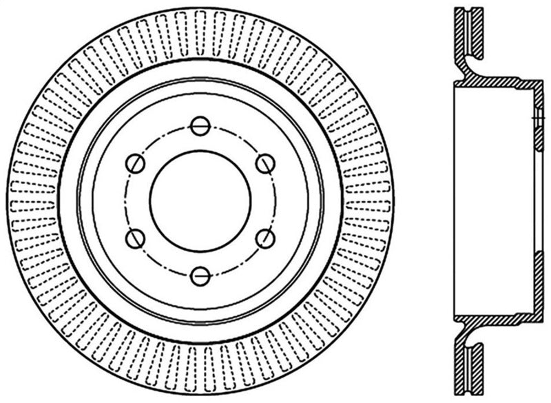 StopTech 12-19 Ford F-150 (w/Manual Parking Brake) Slotted Sport Brake Rotor