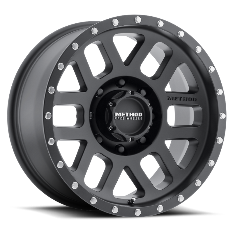 Method MR306 Mesh 18x9 +18mm Offset 8x170 130.81mm CB Matte Black Wheel