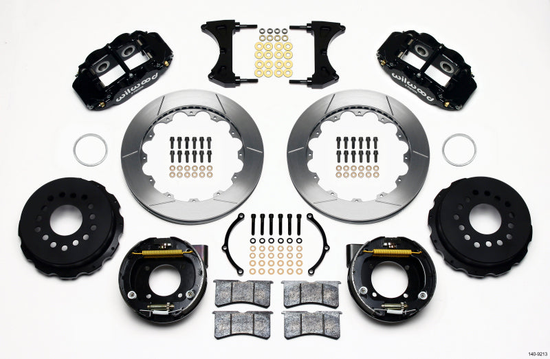 Wilwood Narrow Superlite 4R Rear P-Brk Kit 12.88in Chevy 12 Bolt w/ C-Clips