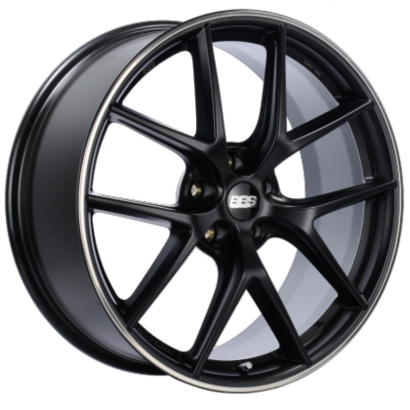 BBS CI-R 19x8 5x112 ET44 Satin Black Polished Rim Protector Wheel -82mm PFS/Clip Required