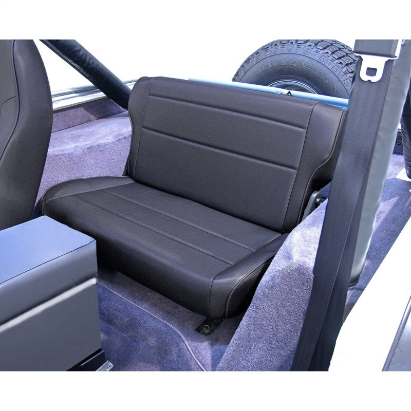 Rugged Ridge Fold&Tumble Rear Seat Black Denim 76-95 Jeep CJ / Jeep Wrangler-Rugged Ridge-797 Offroad
