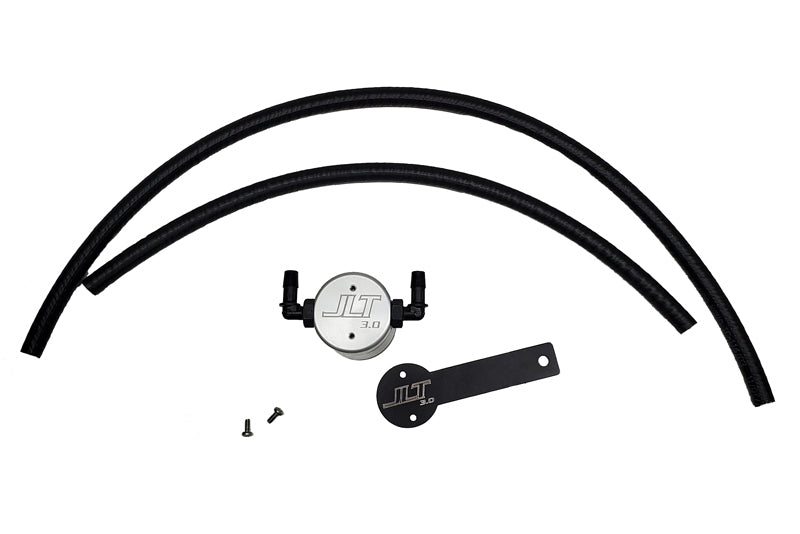 J&amp;L 16-23 Nissan Titan 5.6L Passenger Side Oil Separator 3.0 - Clear Anodized