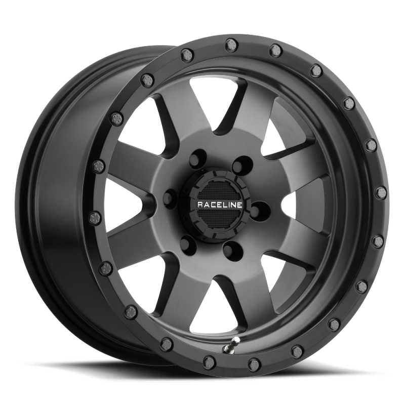 Raceline 935G Defender 16x6in / 8x165.1 BP / 0mm Offset / 4.90mm Bore - Gunmetal Wheel