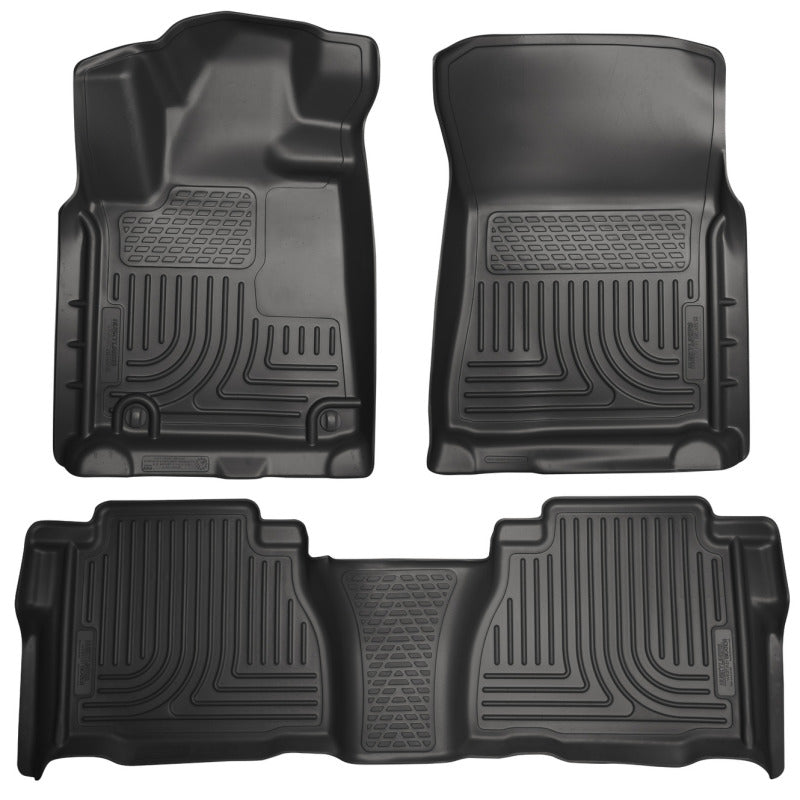 Husky Liners 14 Toyota Tundra Weatherbeater Black Front & 2nd Seat Floor Liners-Husky Liners-797 Offroad