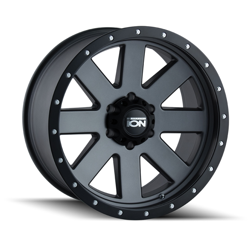 ION Type 134 20x9 / 6x139.7 BP / 18mm Offset / 106mm Hub Matte Gunmetal/Black Beadlock Wheel