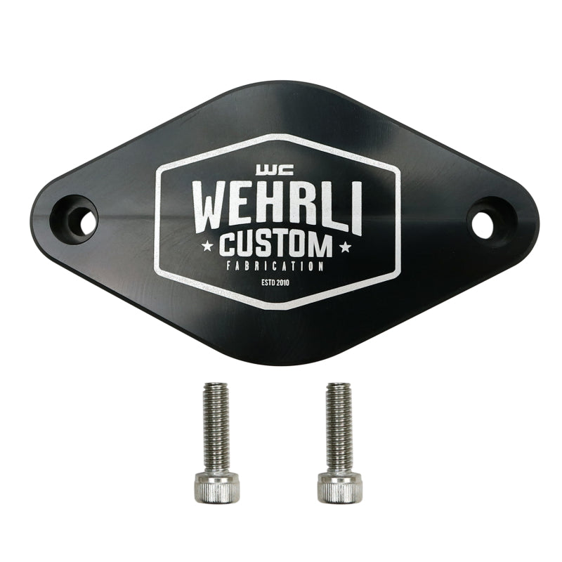 Wehrli 11-16 Chevrolet 6.6L LML Duramax Turbo Resonator Billet Block Off Plate