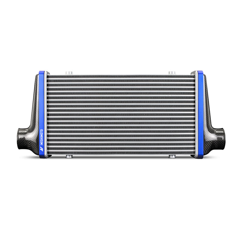 Mishimoto Universal Carbon Fiber Intercooler - Gloss Tanks - 525mm Gold Core - S-Flow - P V-Band