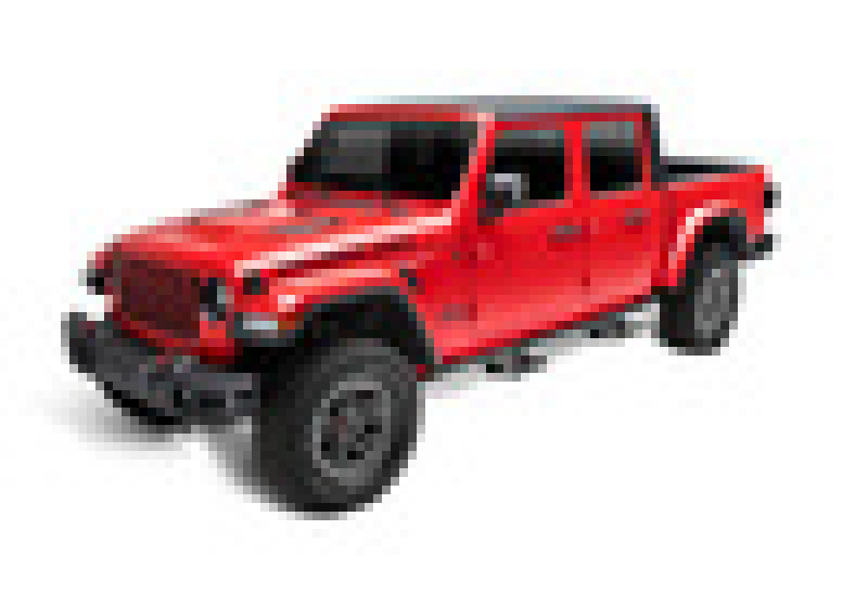 N-Fab RKR Step System 2019 Jeep Wrangler JT 4 Door Truck Full Length - Tex. Black - 1.75in