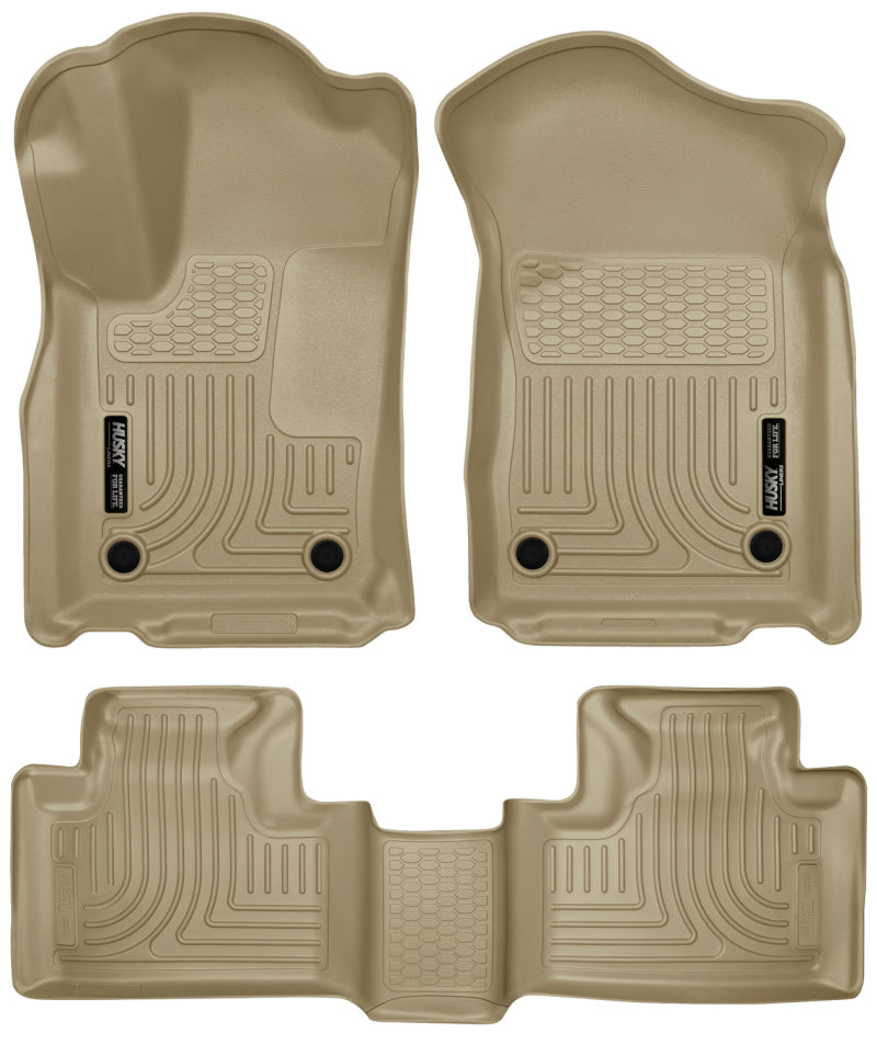 Husky Liners 16-22 Dodge Durango Weatherbeater Tan Front & 2nd Seat Floor Liners-Husky Liners-797 Offroad