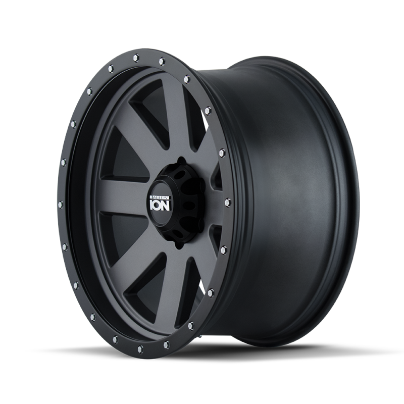 ION Type 134 18x10 / 5x139.7 BP / -19mm Offset / 108mm Hub Matte Gunmetal/Black Beadlock Wheel