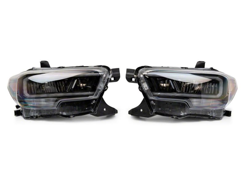 Raxiom 16-23 Toyota Tacoma w/ Factory Halogen DRL LED Headlights- Blk Housing (Clear Lens)