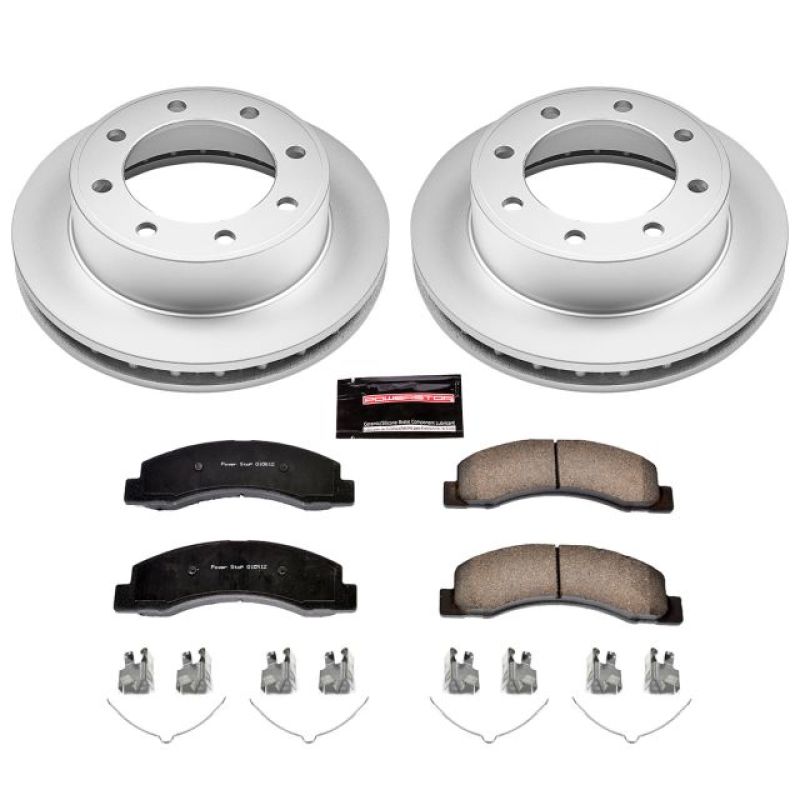 Power Stop 00-05 Ford Excursion Front Z17 Evolution Geomet Coated Brake Kit