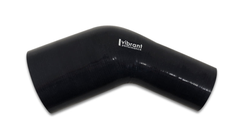 Vibrant 3in ID x 3.50in ID Gloss Black Silicone 45 Degree Transition Elbow-Vibrant-797 Offroad