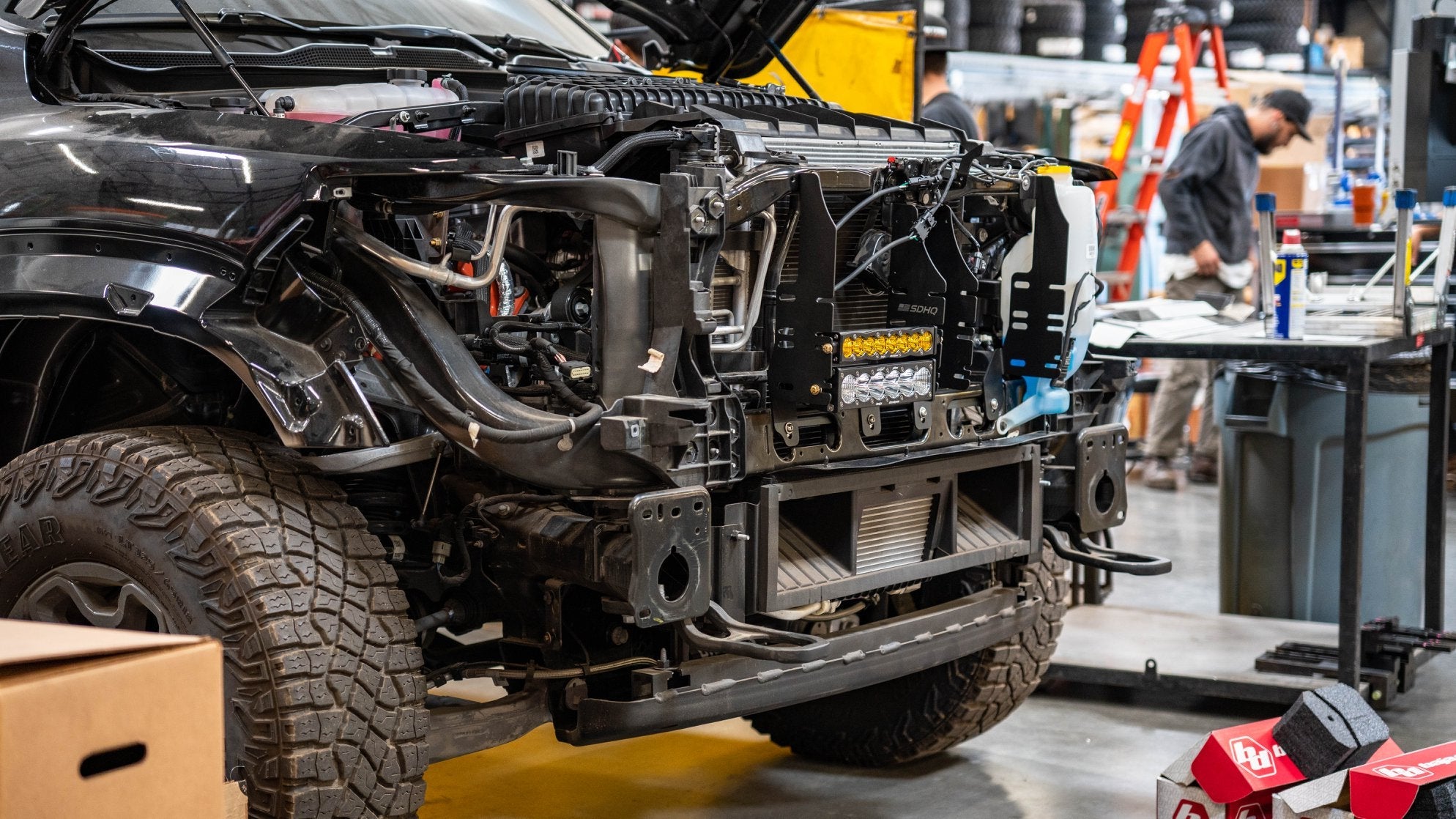 '21-Current Ram 1500 TRX SDHQ Built Behind the Grille LED Light Bar Mount