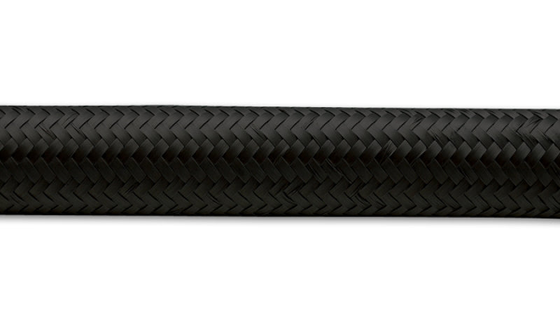 Vibrant -12 AN Black Nylon Braided Flex Hose (10 foot roll)