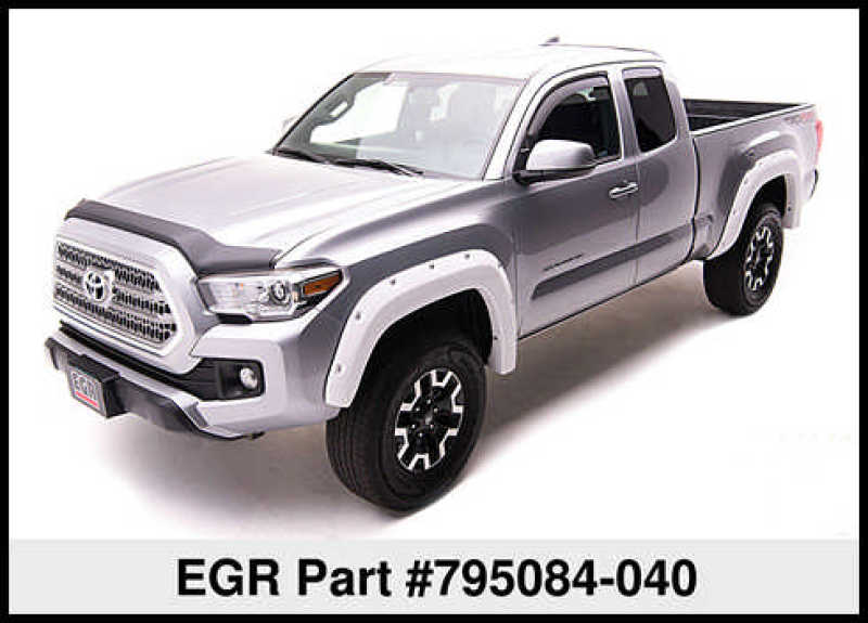 EGR 16+ Toyota Tacoma w/Mudflap Bolt-On Look Color Match Fender Flares - Set - Super White