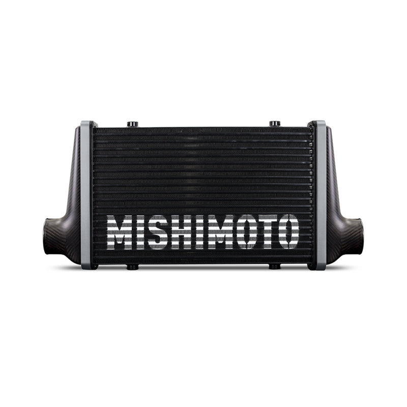 Mishimoto Universal Carbon Fiber Intercooler - Gloss Tanks - 525mm Black Core - S-Flow - R V-Band