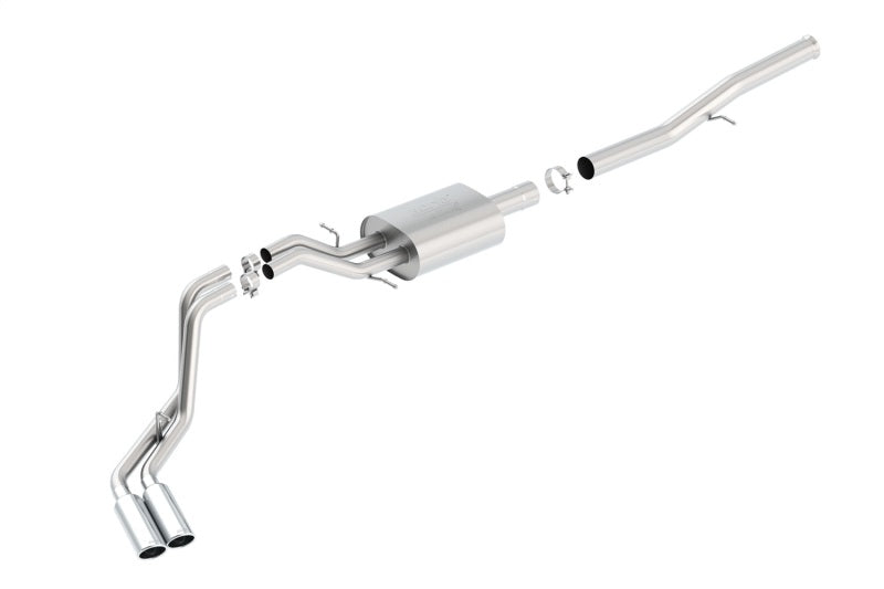 Borla 14 Silv/Sierra 1500 EC Std/CC Short 143.5in WB ATAK Dual Rolled Side Exit Cat-Back Exhaust