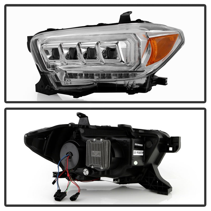 Spyder 16-20 Toyota Tacoma Halogen Model Only High-Power LED Headlights - Chrome PRO-YD-TT16HALAP-C