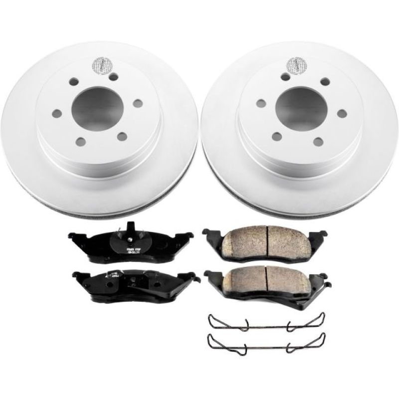 Power Stop 97-98 Dodge Dakota Front Z17 Evolution Geomet Coated Brake Kit