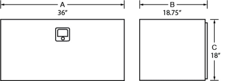 Lund Universal Aluminum Underbody Box - Brite