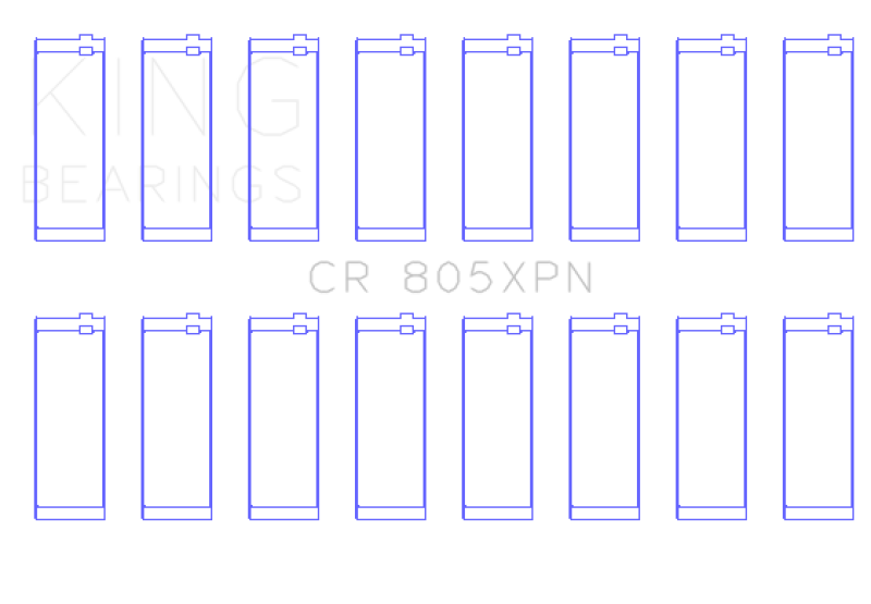 King Chrysler 273/277/301/303/313/318/326/340ci (Size STD) Performance Rod Bearing Set-King Engine Bearings-797 Offroad