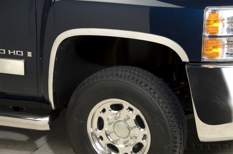 Putco 11-14 Chevrolet Silverado HD Dually - Full Stainless Steel Fender Trim