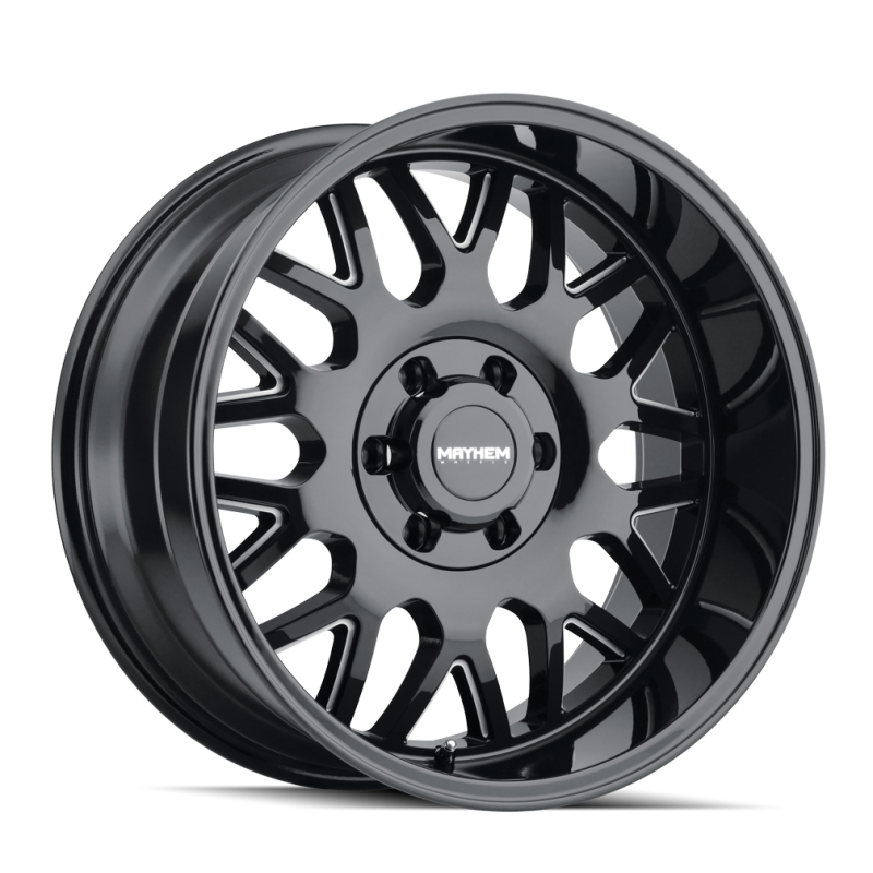 Mayhem 8110 Tripwire 20x9 / 5x139.7 BP / 0mm Offset / 87.1mm Hub Black w/ Milled Spokes Wheel