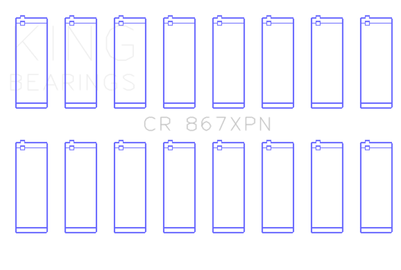 King GM 265CI 4.3L V8/283CI 4.7L V8/302CI 5.0L V8 (Size STD) Tri-Metal Performance Rod Bearing Set-King Engine Bearings-797 Offroad