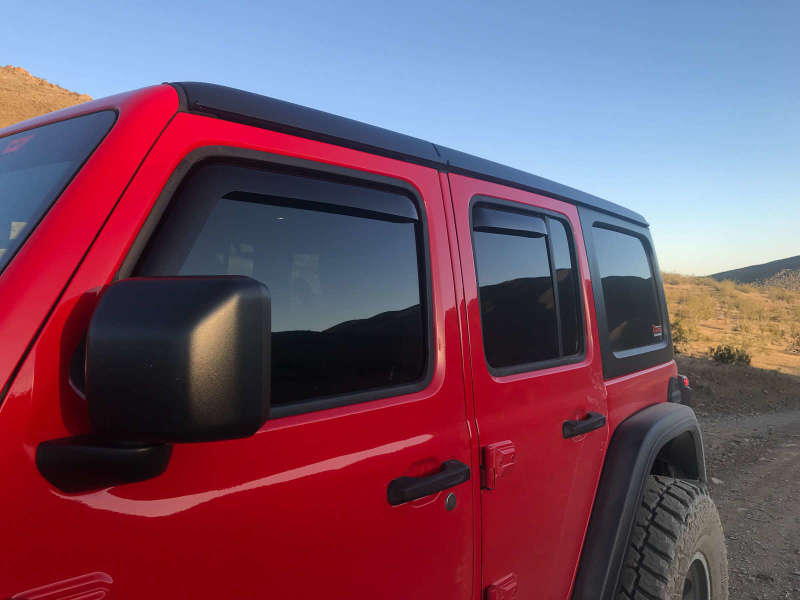 EGR 2018 Jeep Wrangler JL SlimLine In-Channel WindowVisors Set of 4 - Matte Black