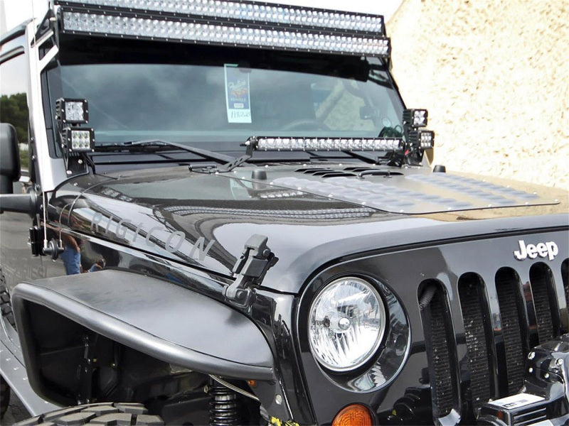 Rigid Industries Jeep JK - Double A-Pillar Mount - Mounts 2 sets of Dually/D2-Rigid Industries-797 Offroad