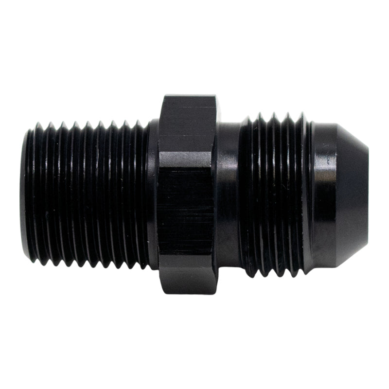 DeatschWerks 8AN Male Flare to 3/8in Male NPT Adapter - Anodized Matte Black