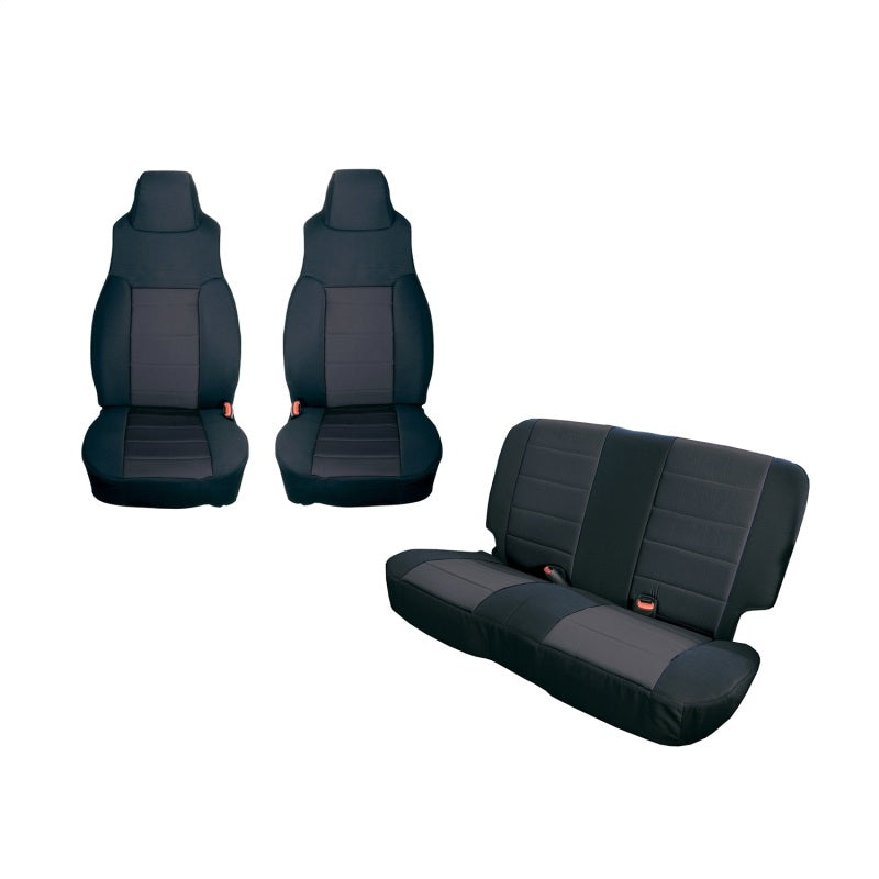 Rugged Ridge Seat Cover Kit Black 03-06 Jeep Wrangler TJ-Rugged Ridge-797 Offroad