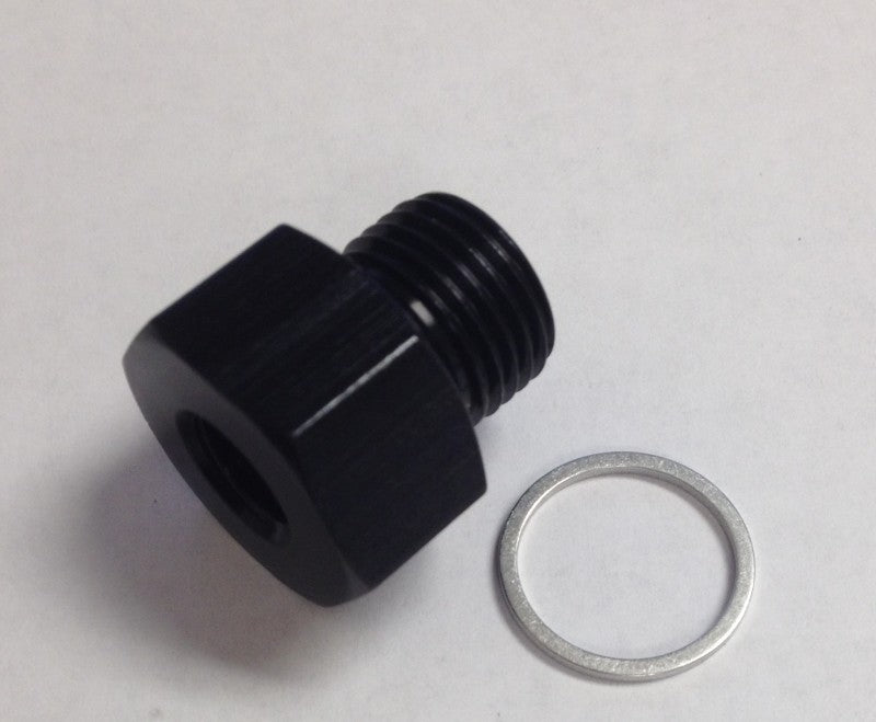 Fragola 1/2in NPT Oil Temp Adapter Black