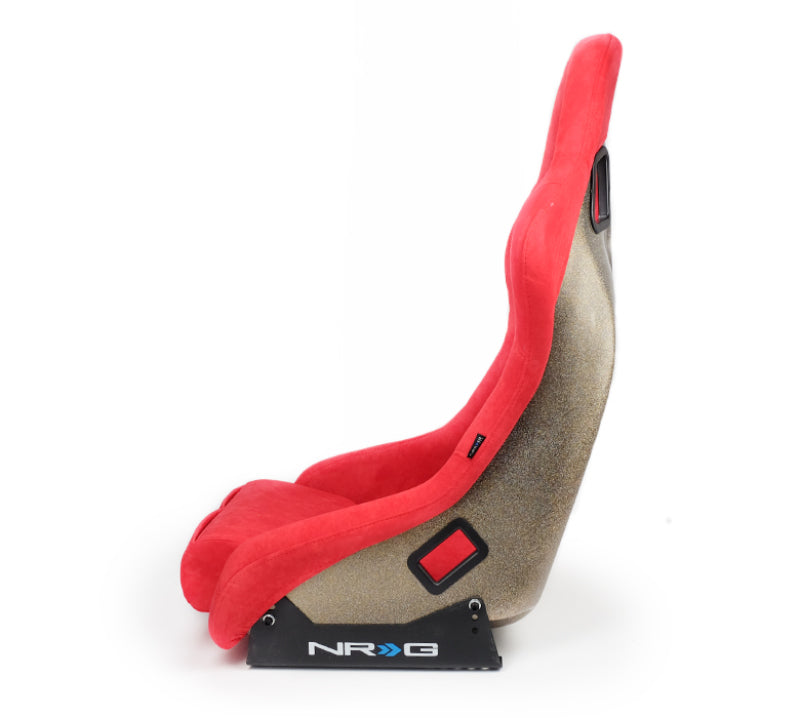 NRG FRP Bucket Seat ULTRA Edition - Medium (Red Alcantara/Pearlized Back)