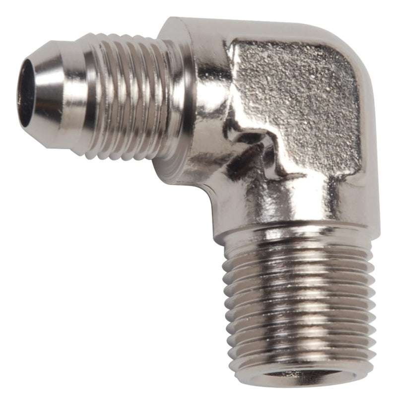 Russell Performance -8 AN to 1/2in NPT 90 Degree Flare to Pipe Adapter (Endura)-Russell-797 Offroad