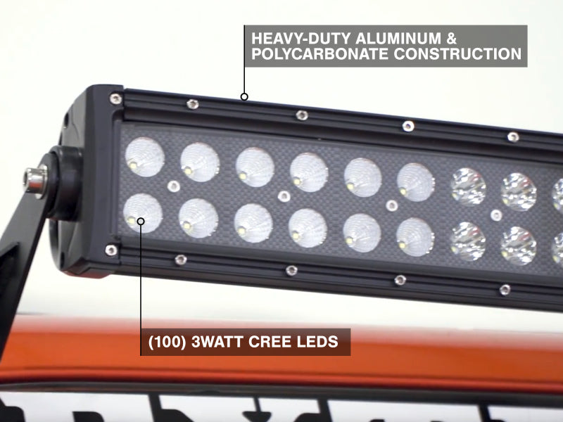 Raxiom 07-18 Jeep Wrangler JK 50-Inch Straight Dual Row LED Light Bar Flood/Spot Combo Beam